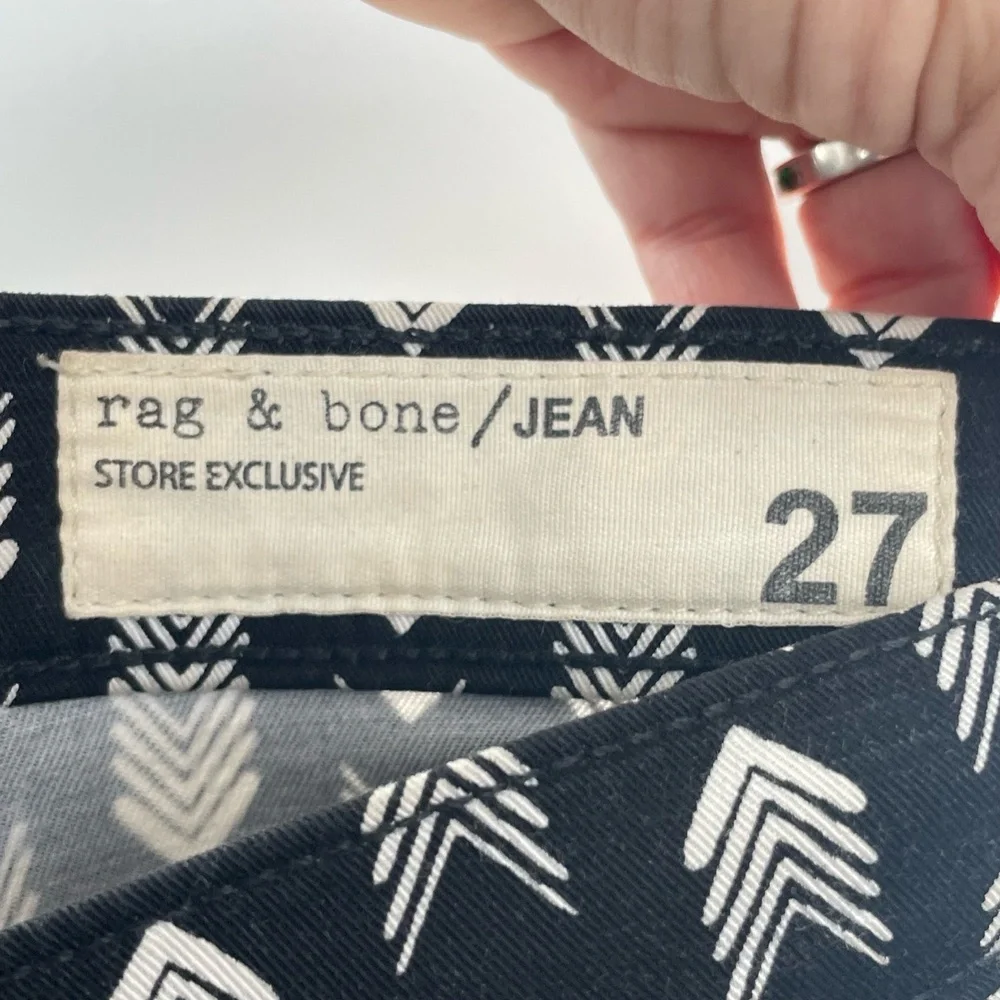 Rag & Bone Women's Black & White New Arrow Print Legging Size 27 - Picture 7 of 10